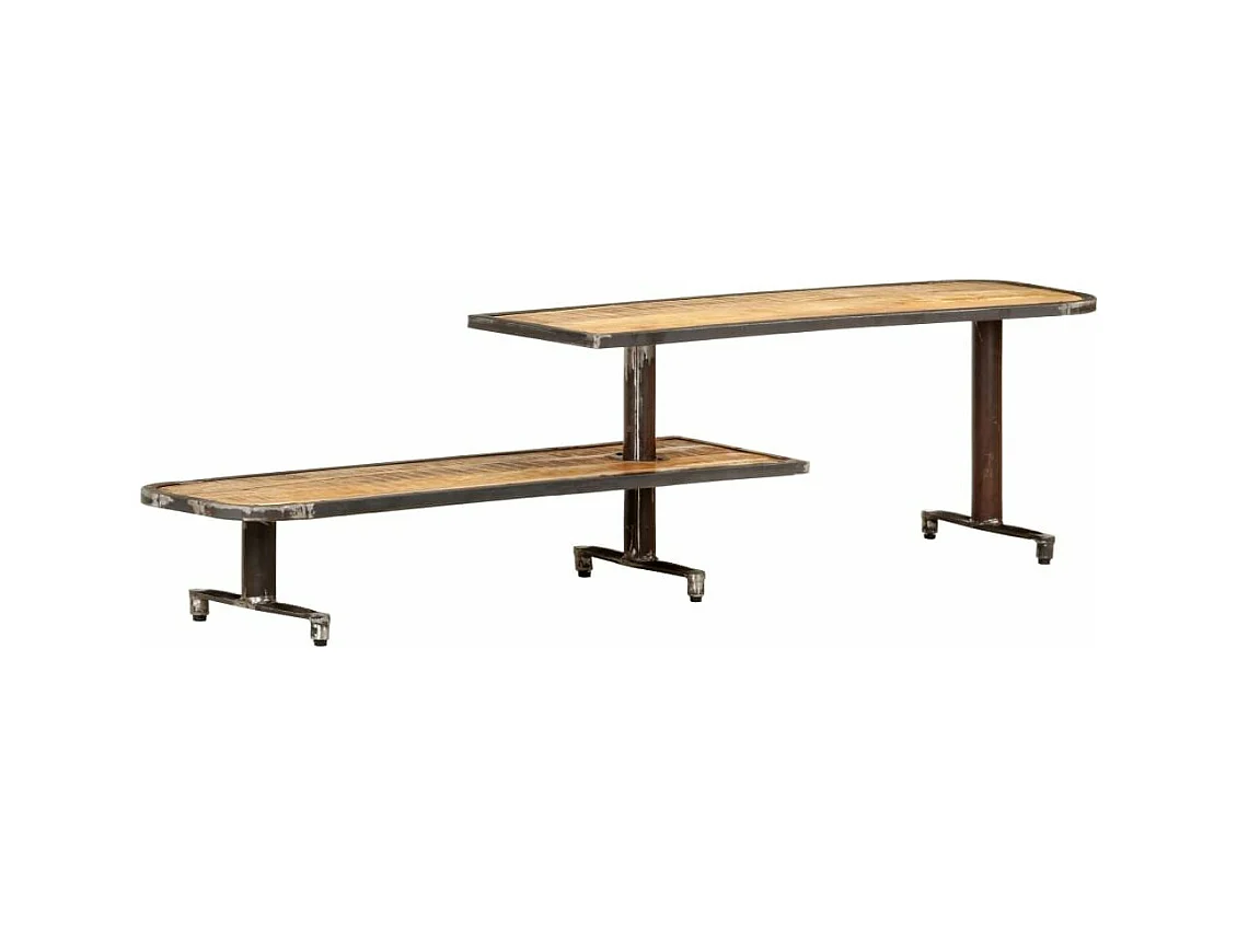 Meuble TV 160x30x40 Bois de manguier massif Kizzo 160