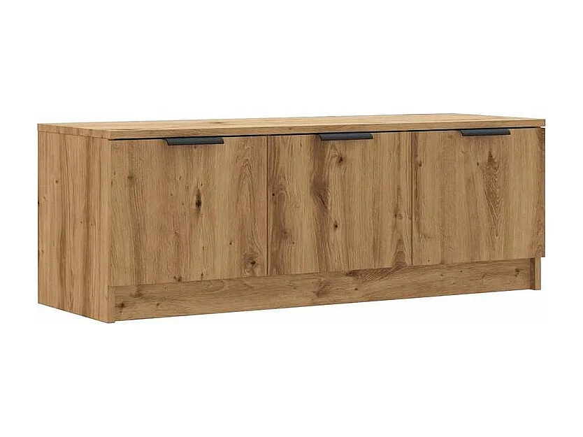 Meuble TV chêne artisanal 102x35x36,5 bois d'ingénierie