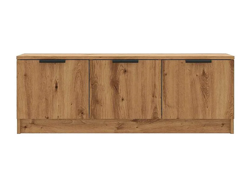 Meuble TV chêne artisanal 102x35x36,5 bois d'ingénierie