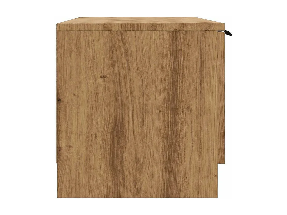 Meuble TV chêne artisanal 102x35x36,5 bois d'ingénierie