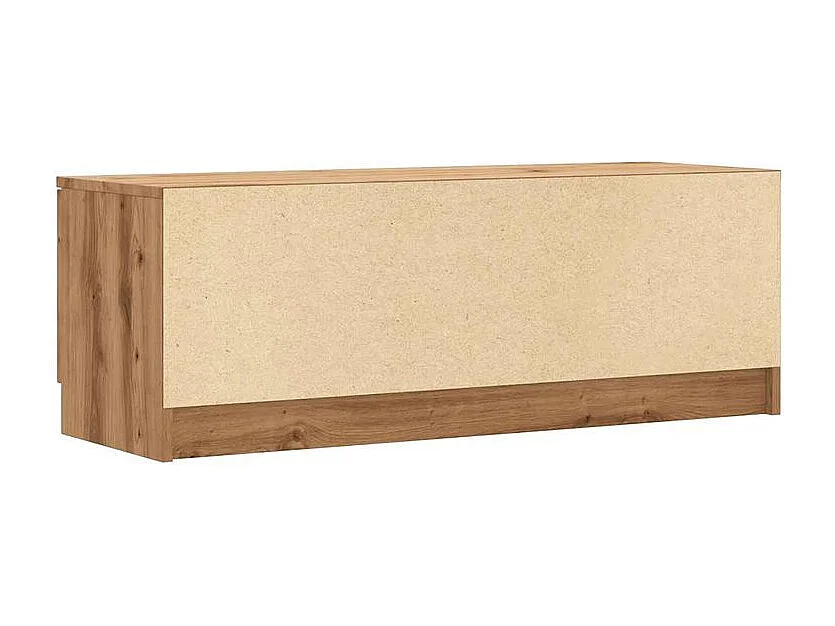 Meuble TV chêne artisanal 102x35x36,5 bois d'ingénierie