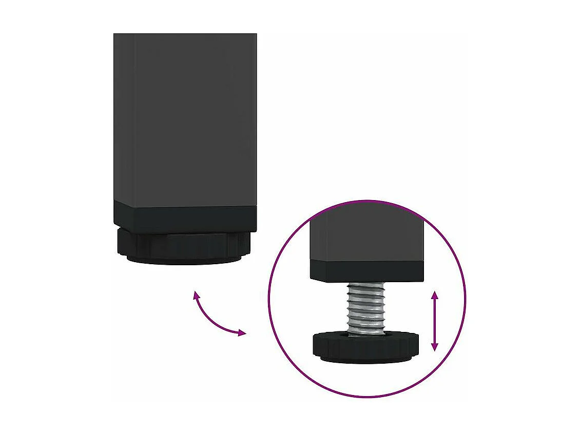 Meuble TV noir 202x39x43,5 acier laminé à froid