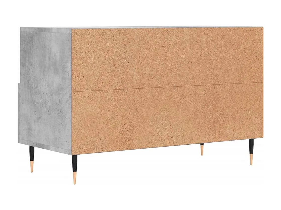 Meuble TV Gris béton 80x36x50 Bois d'ingénierie