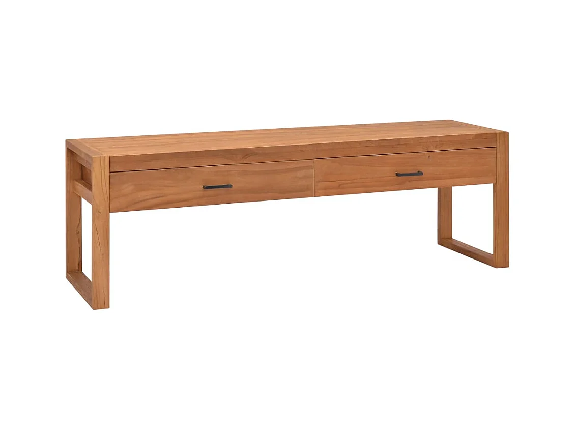 Meuble TV 140x40x45 Bois de teck recyclé