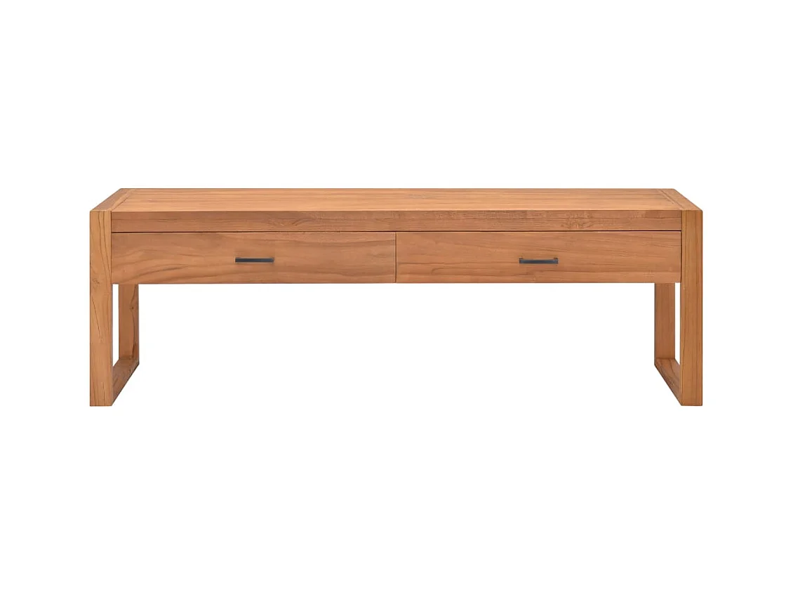 Meuble TV 140x40x45 Bois de teck recyclé