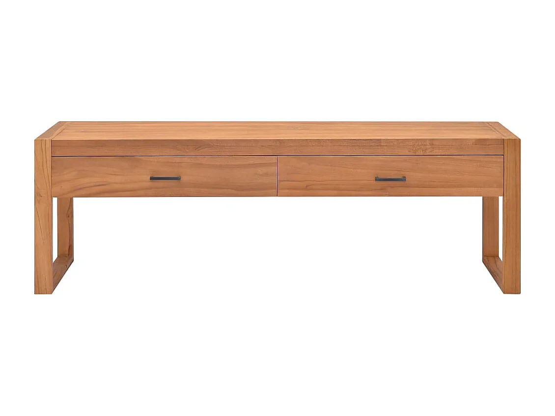 Meuble TV 140x40x45 Bois de teck recyclé