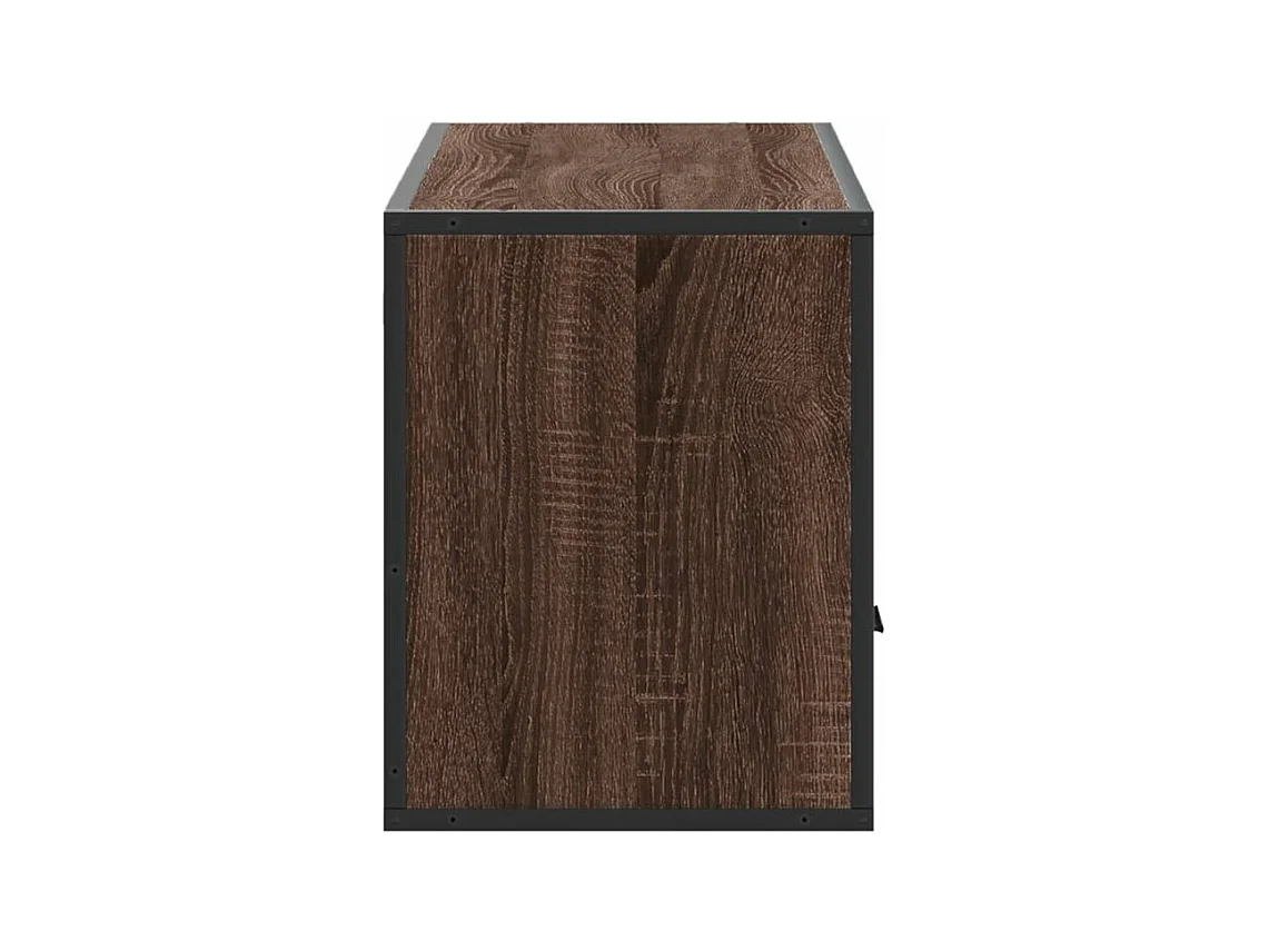 Meuble TV chêne marron 100x31x39,5 bois d'ingénierie et métal