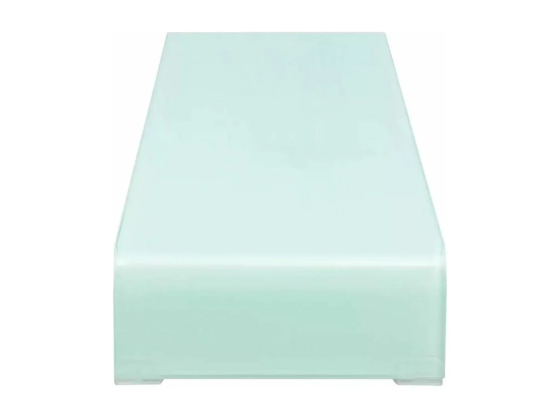 Meuble TV verre trempé blanc Martial L 80