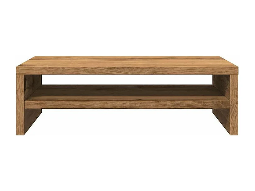 Support de moniteur chêne artisanal 42x24x13 bois ingénierie