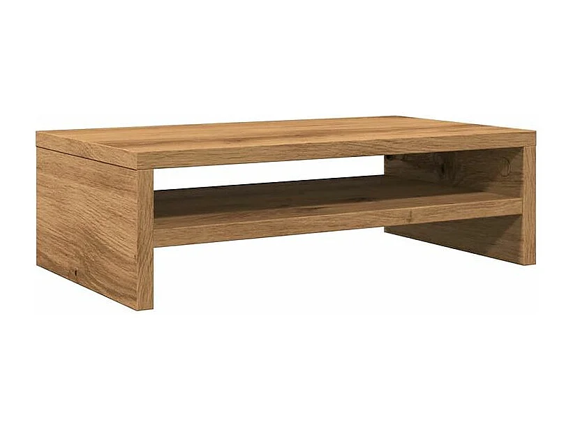 Support de moniteur chêne artisanal 42x24x13 bois ingénierie