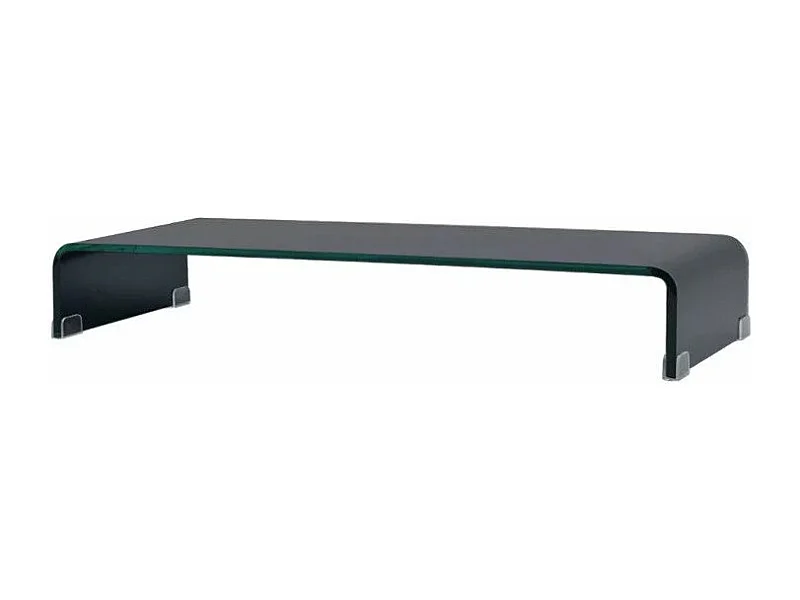 Meuble TV verre trempé noir Martial L 90