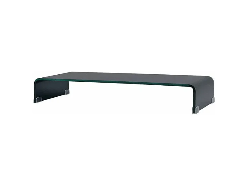 Meuble TV verre trempé noir Martial L 90