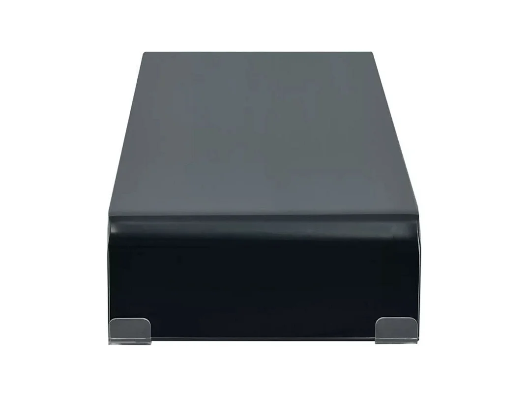 Meuble TV verre trempé noir Martial L 90