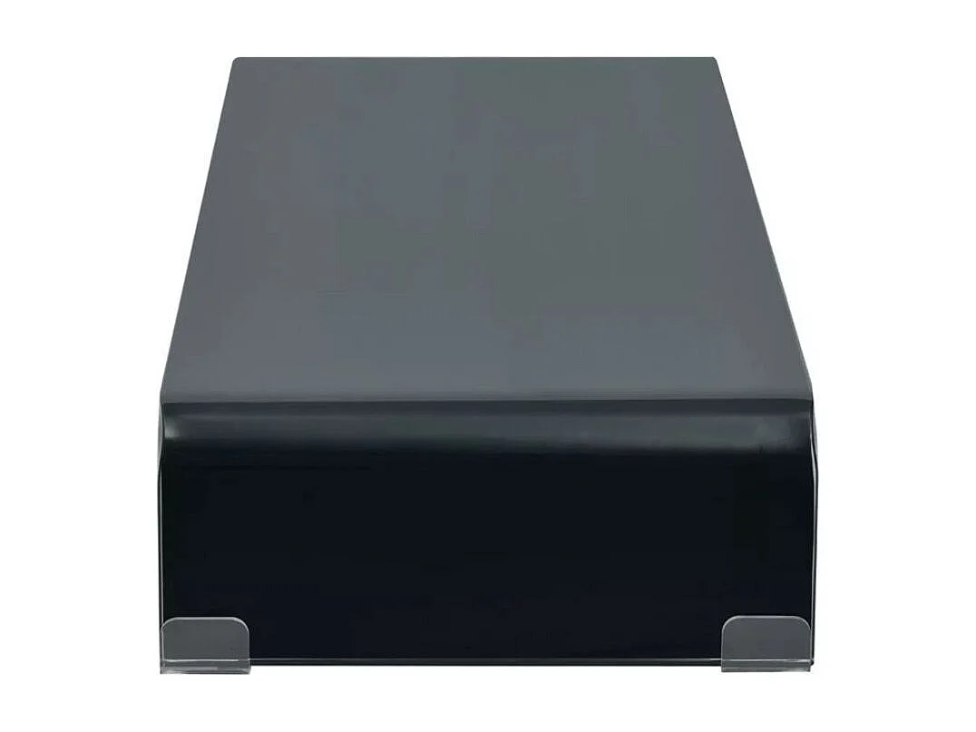 Meuble TV verre trempé noir Martial L 90