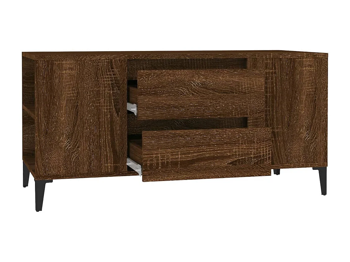 Meuble TV Chêne marron 102x44,5x50 Bois d'ingénierie