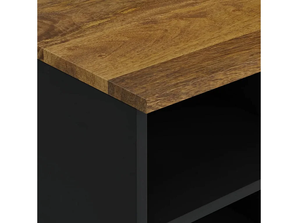 Meuble TV 100x33x46 bois de manguier et d'ingénierie