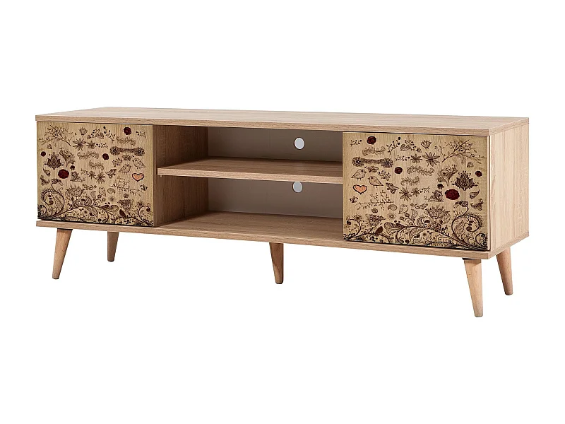 Meuble TV en bois clair originale Kiza 731