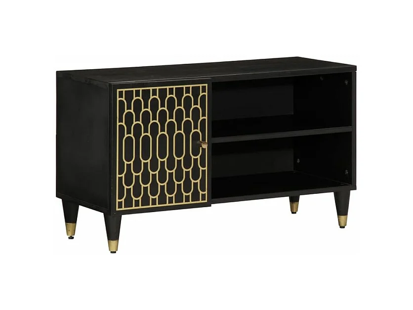 Meuble TV 80x31,5x46 bois massif de manguier