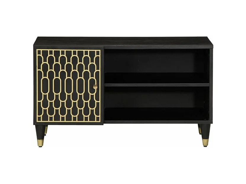 Meuble TV 80x31,5x46 bois massif de manguier