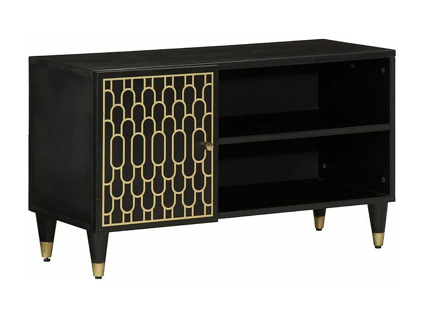 Meuble TV 80x31,5x46 bois massif de manguier