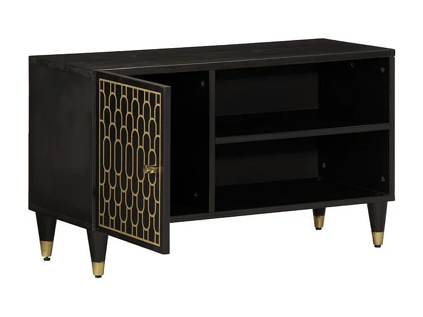 Meuble TV 80x31,5x46 bois massif de manguier