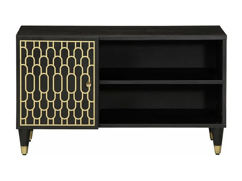 Meuble TV 80x31,5x46 bois massif de manguier