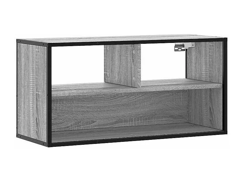 Meuble TV sonoma gris 80x31x39,5 bois d'ingénierie et métal