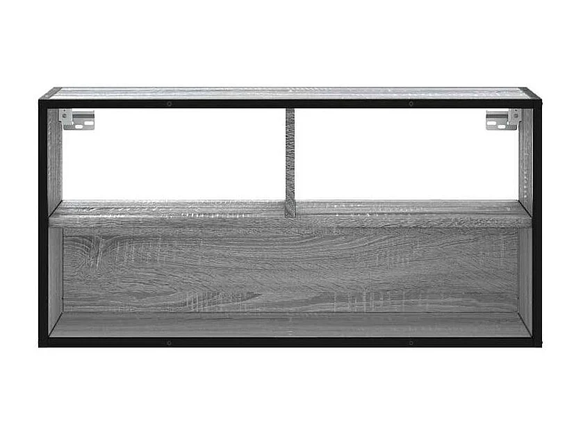 Meuble TV sonoma gris 80x31x39,5 bois d'ingénierie et métal