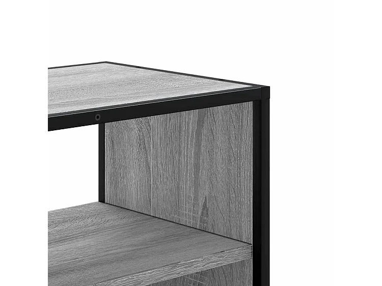 Meuble TV sonoma gris 80x31x39,5 bois d'ingénierie et métal