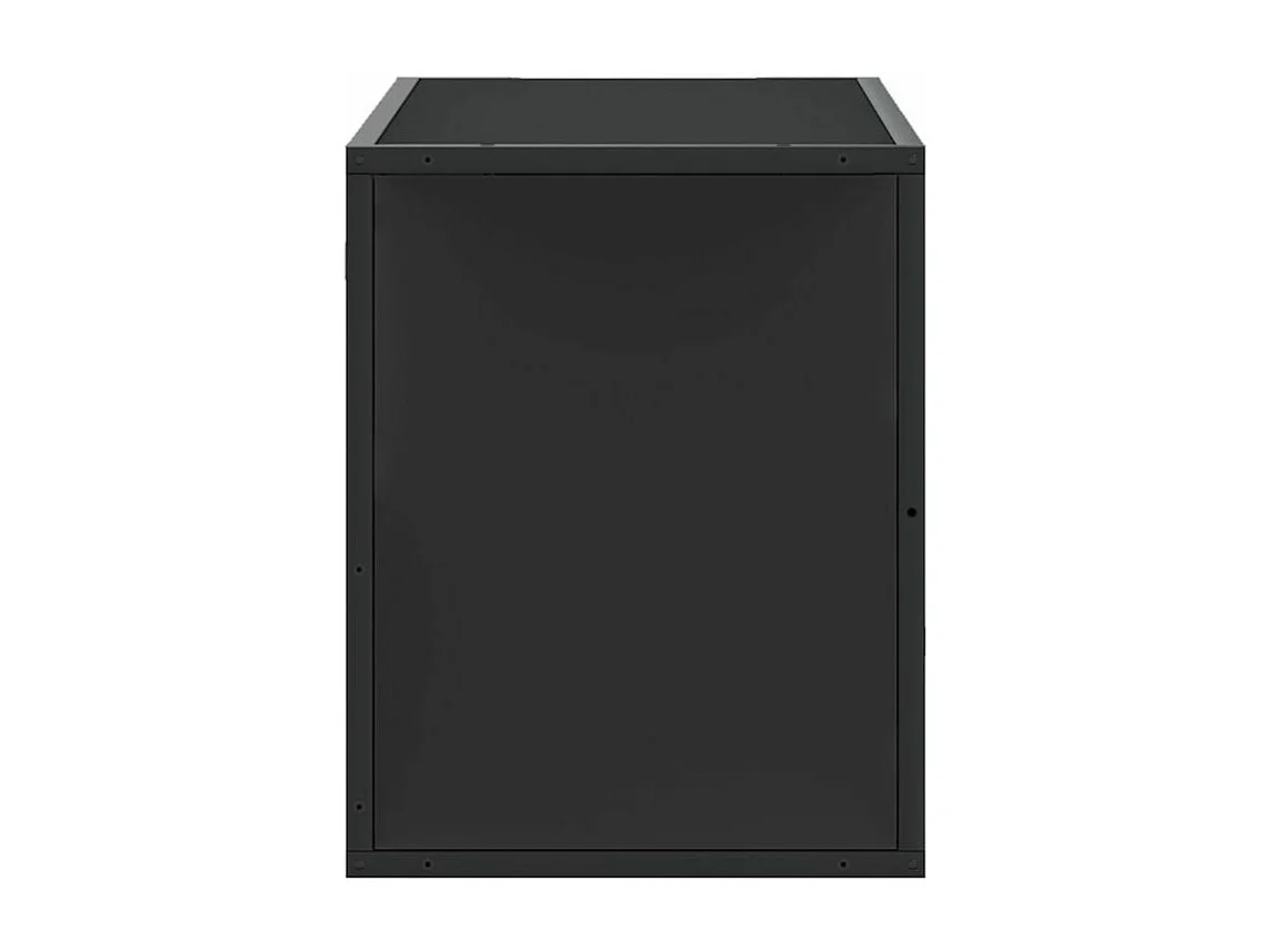 Meuble TV noir 80x31x39,5 bois d'ingénierie et métal