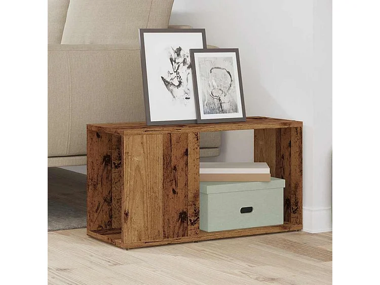 Meuble TV vieux bois 60x24x32 bois d'ingénierie