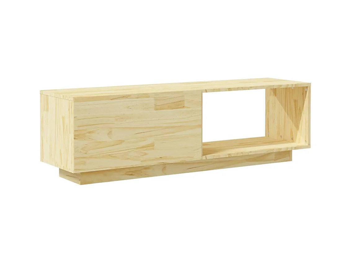 Meuble TV 110x30x33,5 Bois de pin massif