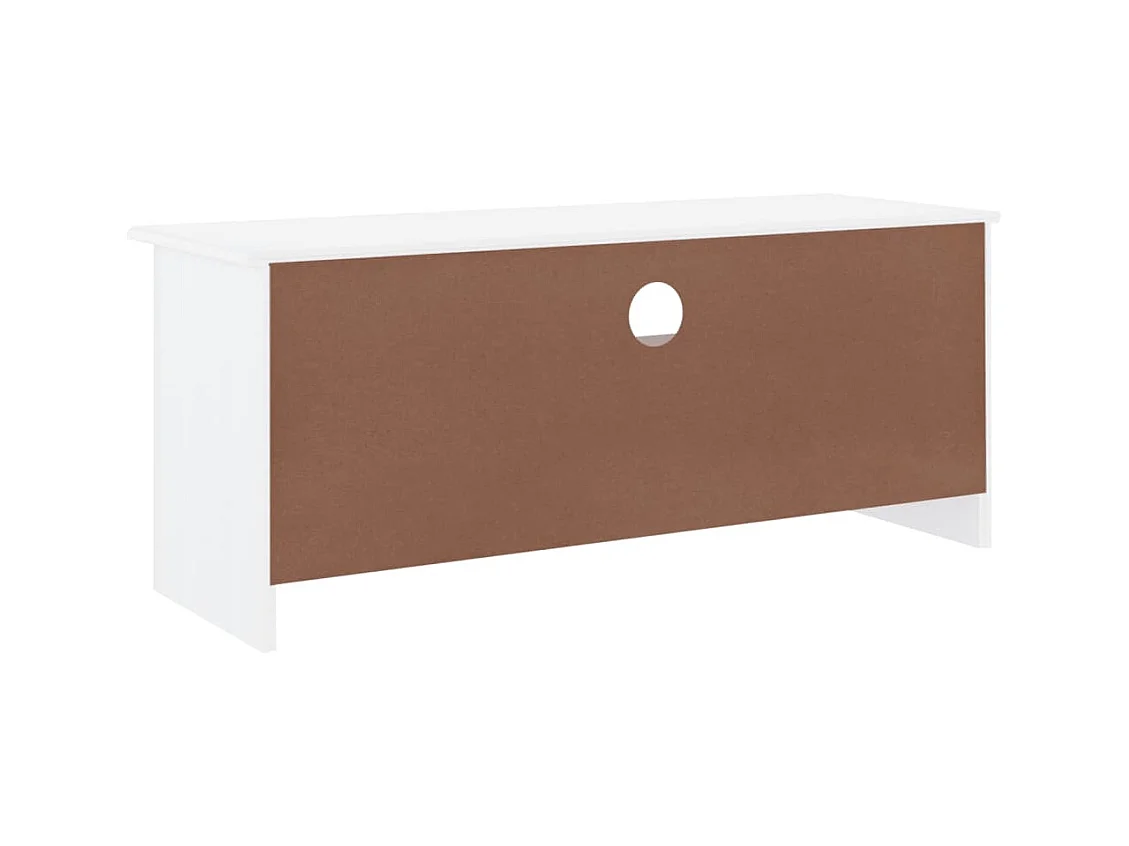 Meuble TV et tiroirs ALTA blanc 100x35x41 bois massif de pin