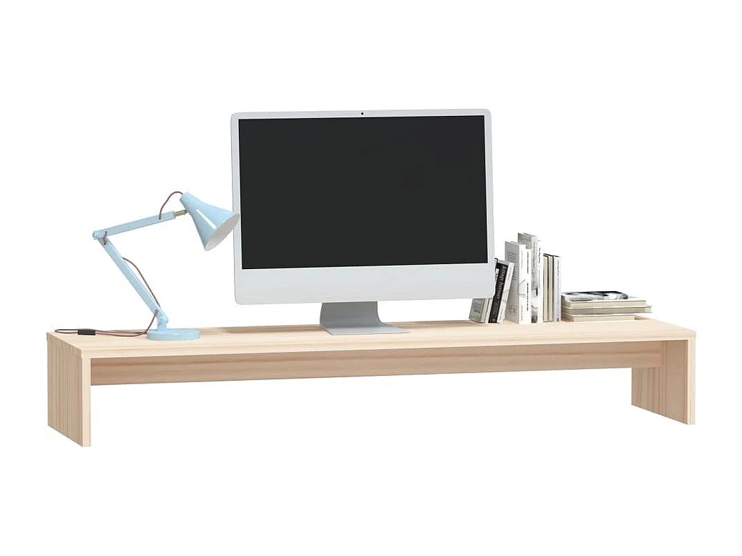 Support de moniteur 100x27x15 Bois de pin solide