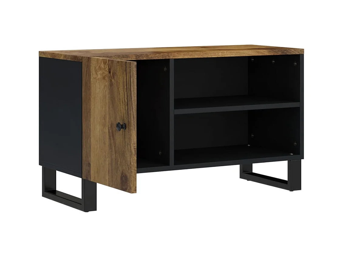 Meuble TV 80x33x46 bois de manguier et d'ingénierie