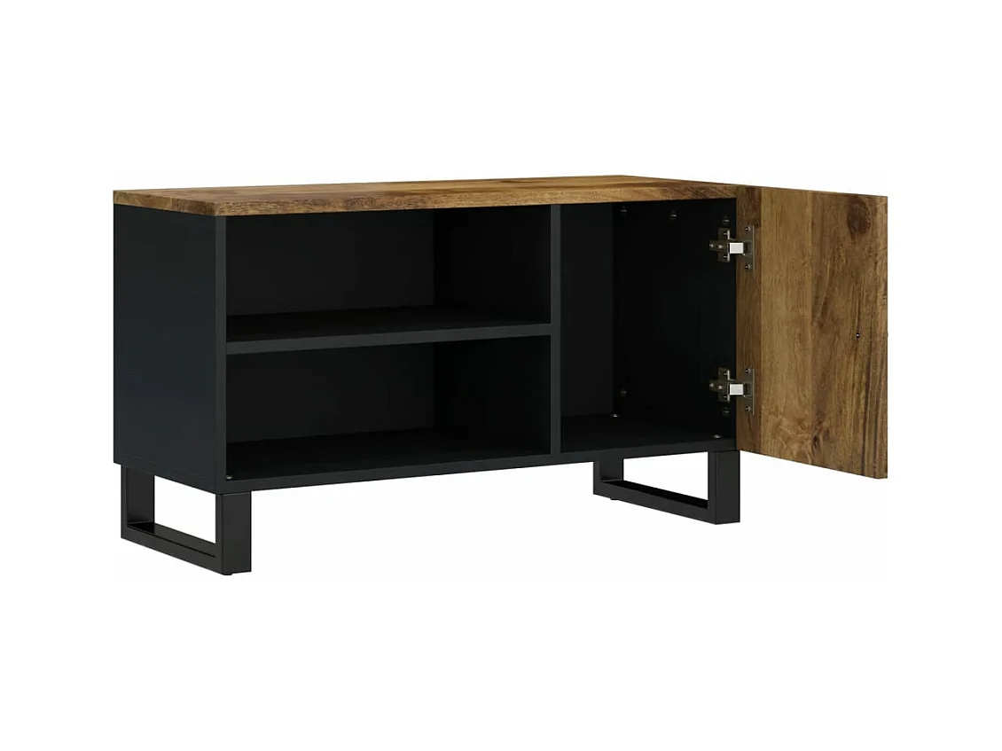 Meuble TV 80x33x46 bois de manguier et d'ingénierie