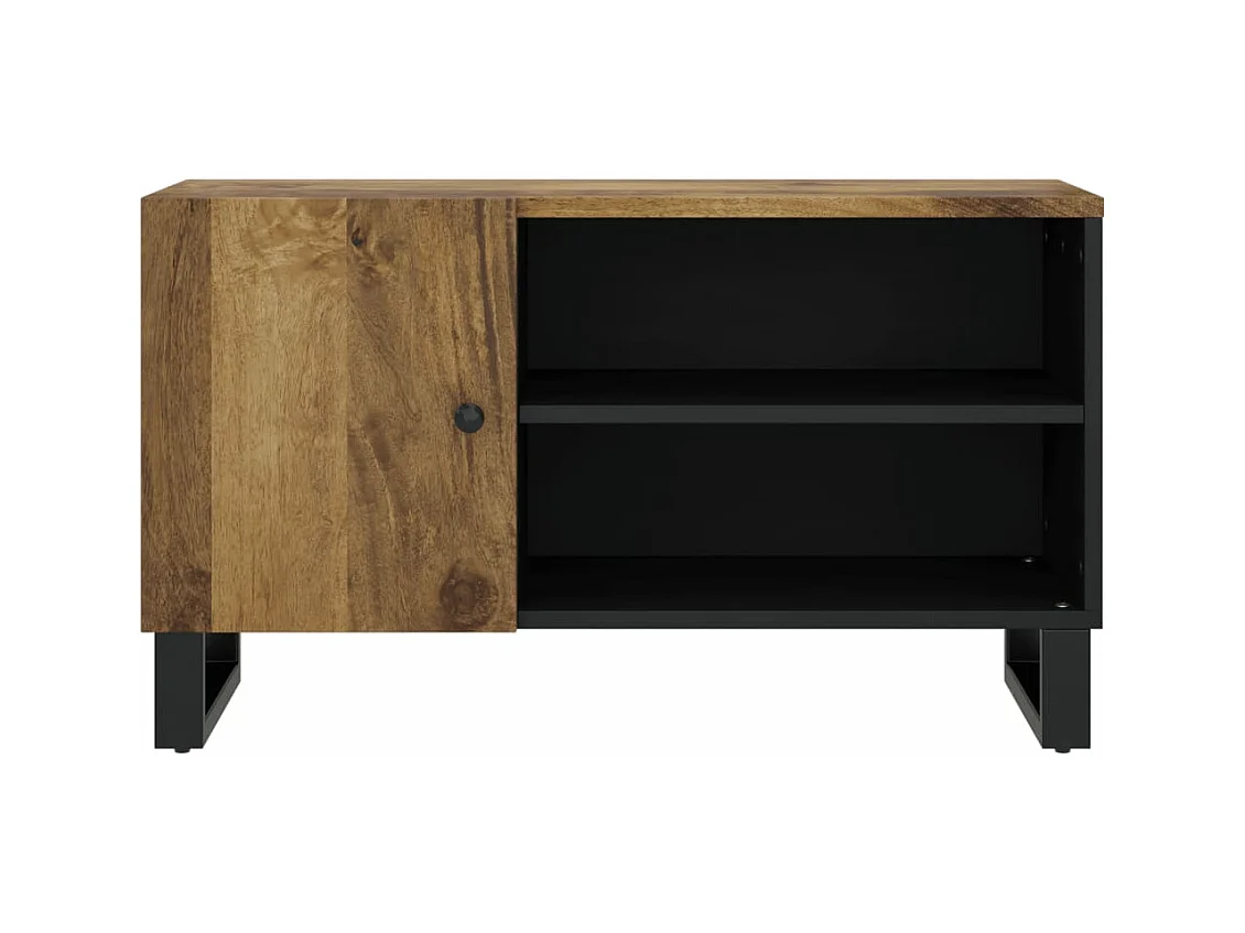 Meuble TV 80x33x46 bois de manguier et d'ingénierie