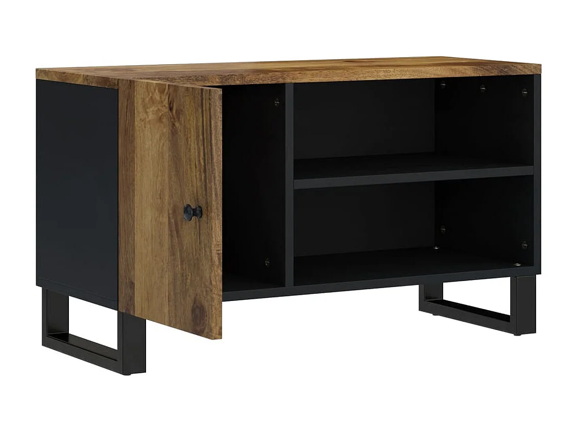 Meuble TV 80x33x46 bois de manguier et d'ingénierie