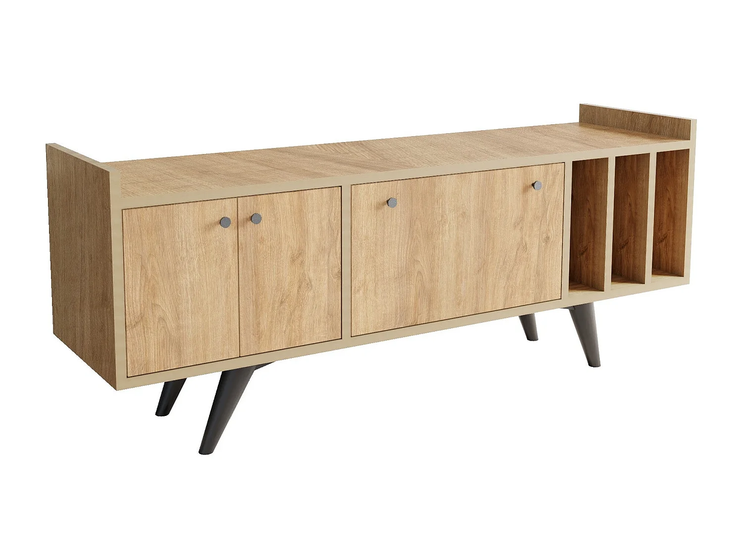 TV-Ständer – 150 cm x 56 cm x 40 cm – Eiche – Spanplatte