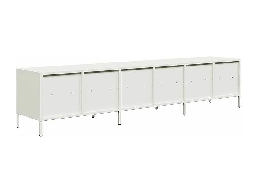 Meuble TV blanc 202x39x43,5 acier laminé à froid