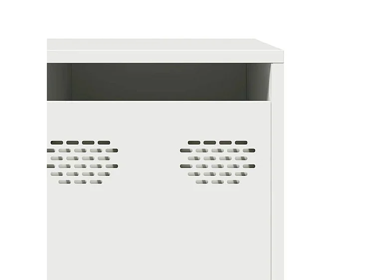 Meuble TV blanc 202x39x43,5 acier laminé à froid