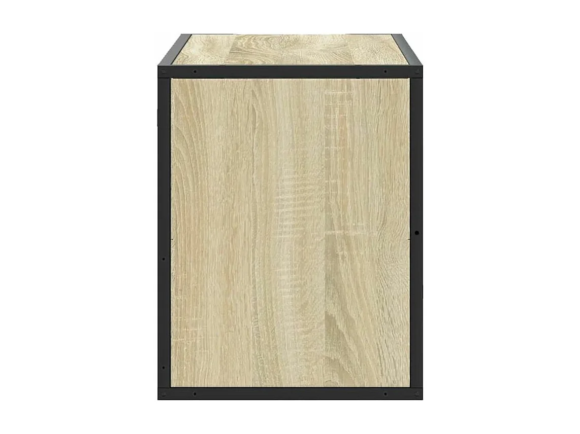 Meuble TV chêne sonoma 80x31x39,5 bois d'ingénierie et métal