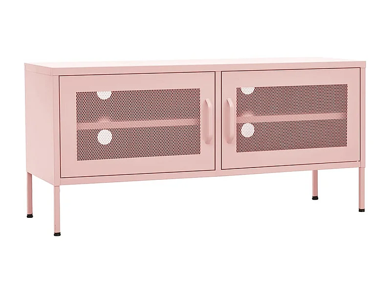 Meuble TV Rose 105x35x50 Acier