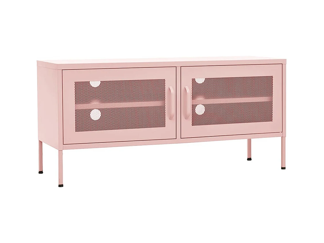 Meuble TV Rose 105x35x50 Acier