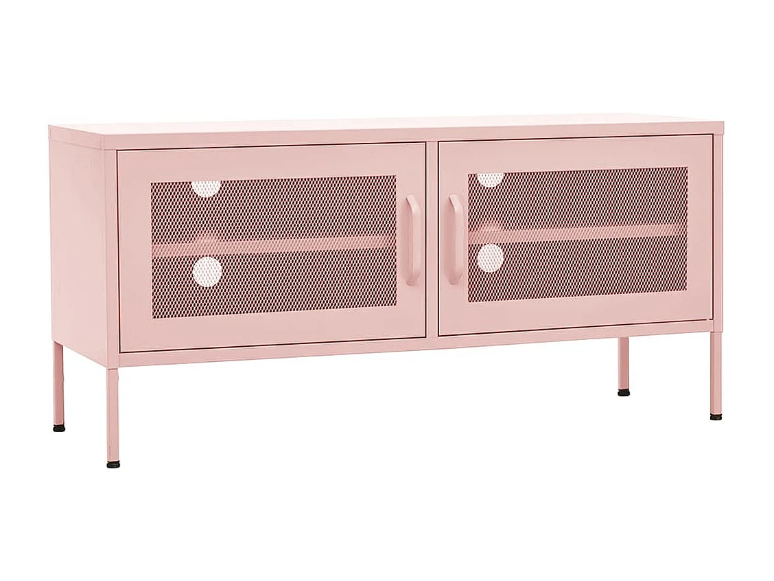 Meuble TV Rose 105x35x50 Acier
