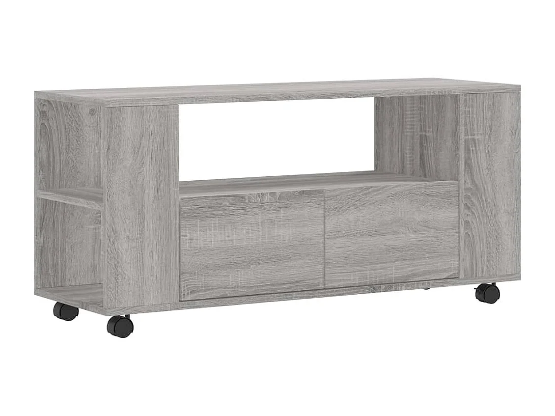Meuble TV sonoma gris 102x34,5x43 bois d'ingénierie