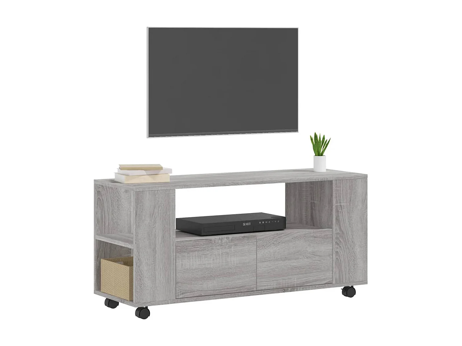 Meuble TV sonoma gris 102x34,5x43 bois d'ingénierie