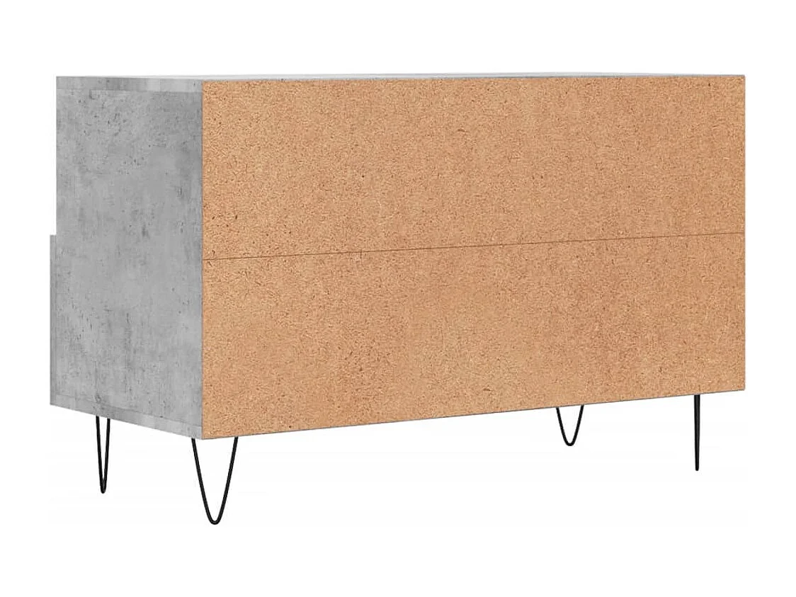Meuble TV Gris béton 80x36x50 Bois d'ingénierie
