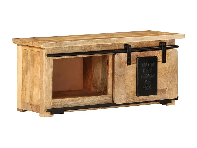Meuble TV 90x35x40 Bois massif de manguier
