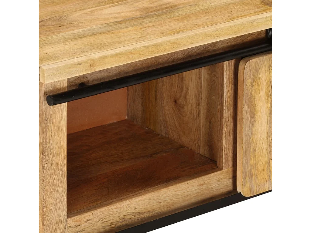 Meuble TV 90x35x40 Bois massif de manguier